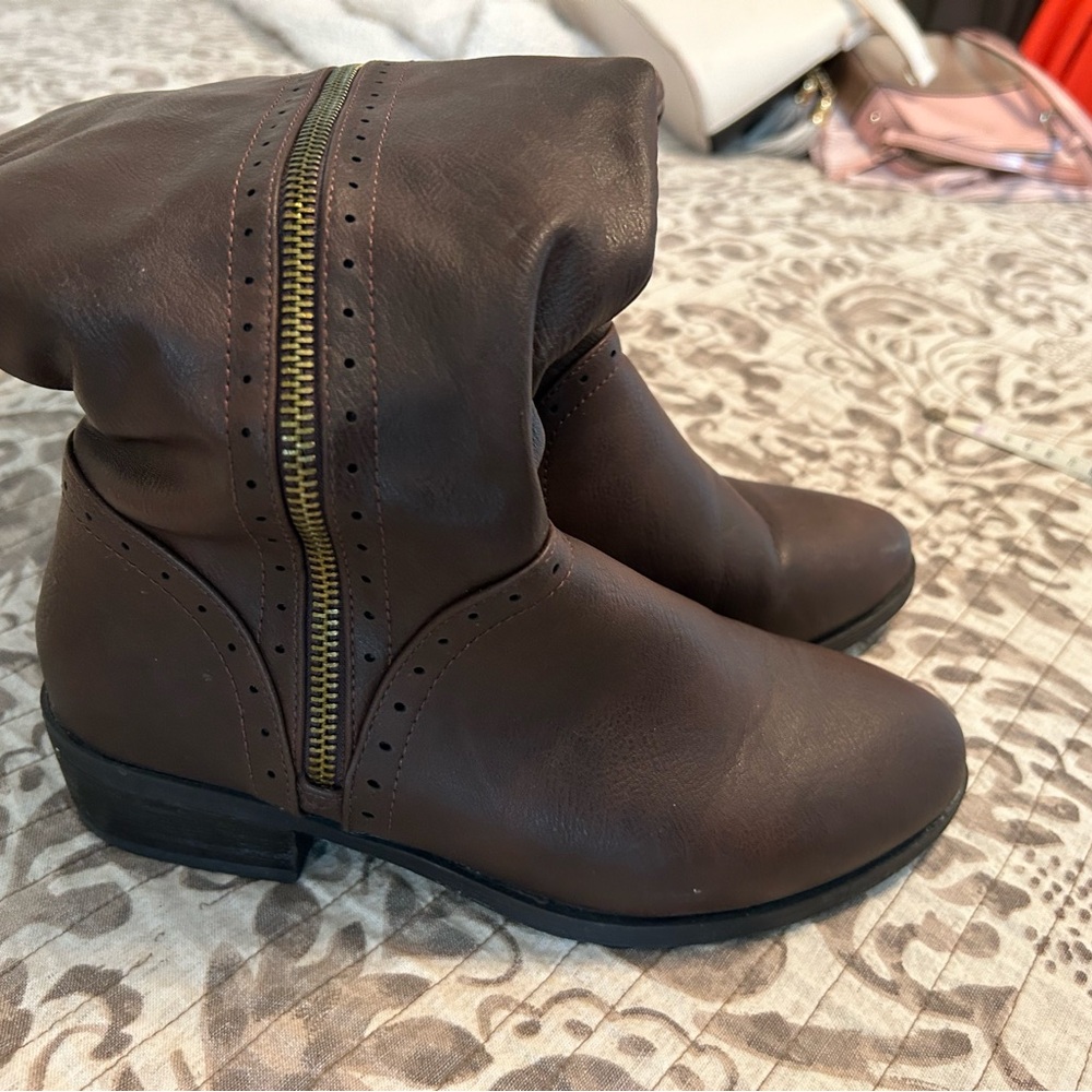 Boots. Fur lined. Like new. Wide calf. 1.5” heel
